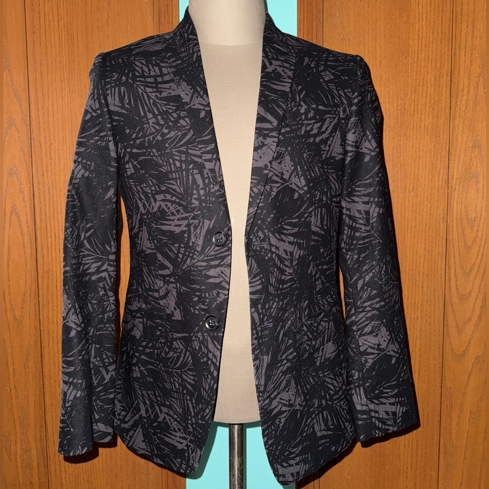 Black Patterned Blazer - image 1